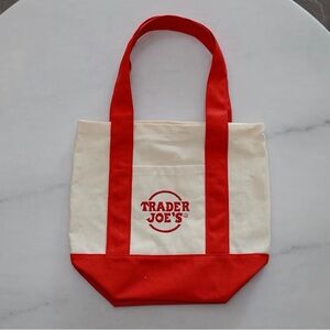 NWT Trader Joe's Mini Tote Bag in Red